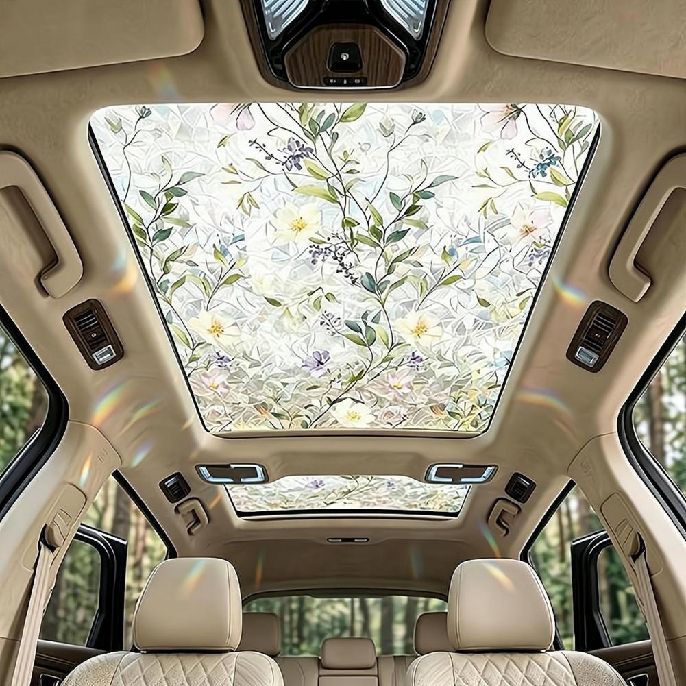 Bloemenmotief glas-in-lood aut - Glass Protector Auto recensie en prijs
